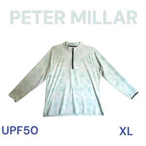 PETER MILLAR WOMENS GOLF PULLOVER XL UPF50 QUARTER ZIP TOP PERFORMANCE WICKING